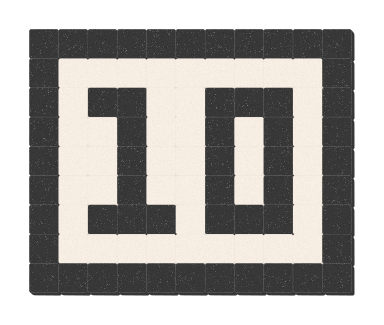 10 - Noir ardoise & Blanc pur