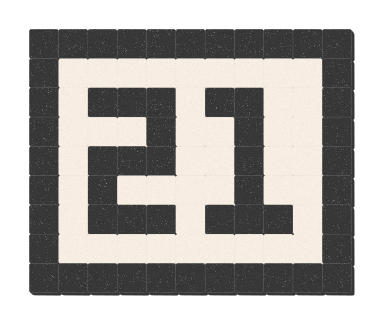 21 - Noir ardoise & Blanc pur
