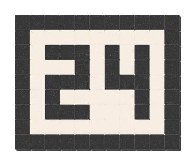 24 - Noir ardoise & Blanc pur