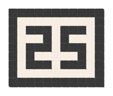 25 - Noir ardoise & Blanc pur