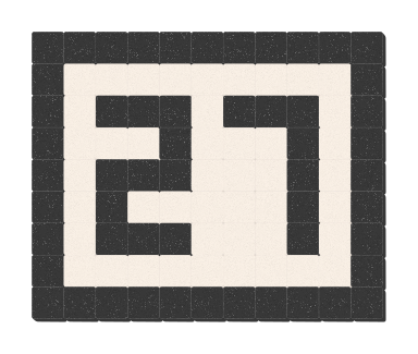 27 - Noir ardoise & Blanc pur