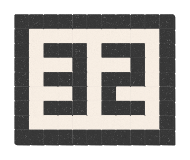 32 - Noir ardoise & Blanc pur