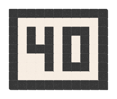 40 - Noir ardoise & Blanc pur