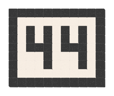 44 - Noir ardoise & Blanc pur