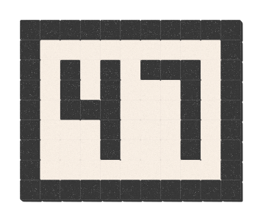 47 - Noir ardoise & Blanc pur