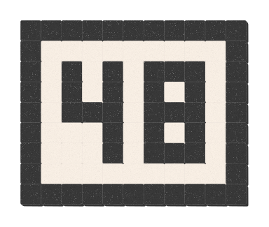 48 - Noir ardoise & Blanc pur