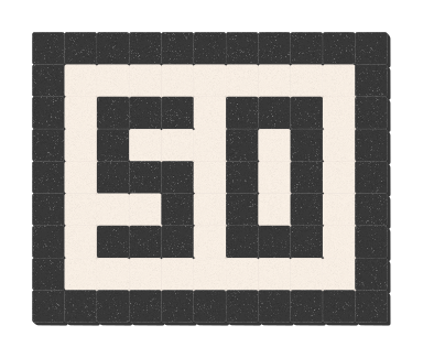 50 - Noir ardoise & Blanc pur
