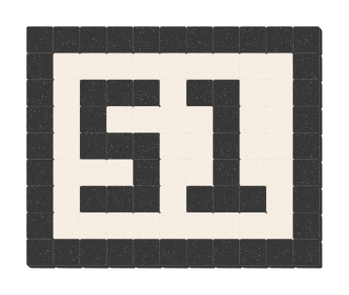 51 - Noir ardoise & Blanc pur