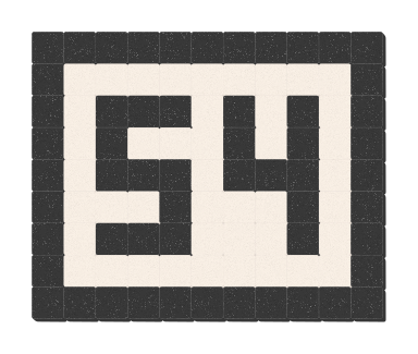 54 - Noir ardoise & Blanc pur