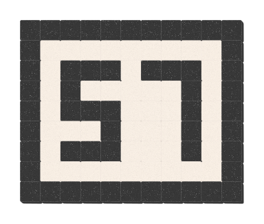 57 - Noir ardoise & Blanc pur