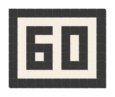 60 - Noir ardoise & Blanc pur