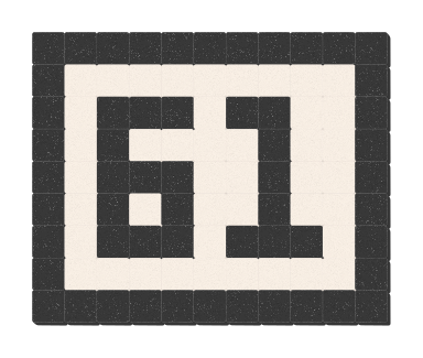 61 - Noir ardoise & Blanc pur