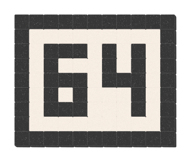 64 - Noir ardoise & Blanc pur