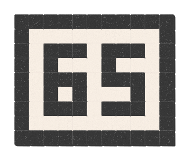 65 - Noir ardoise & Blanc pur
