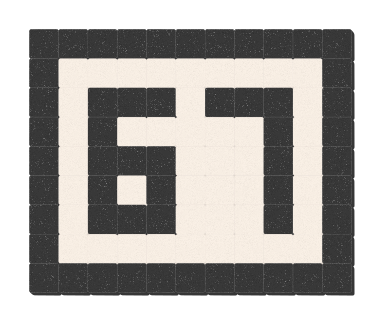 67 - Noir ardoise & Blanc pur
