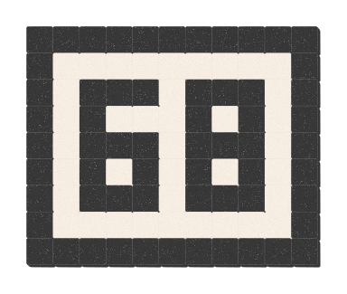 68 - Noir ardoise & Blanc pur