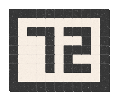 72 - Noir ardoise & Blanc pur