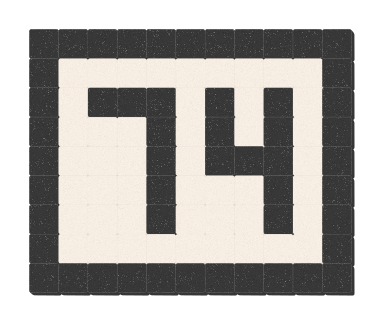 74 - Noir ardoise & Blanc pur