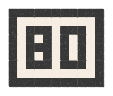 80 - Noir ardoise & Blanc pur