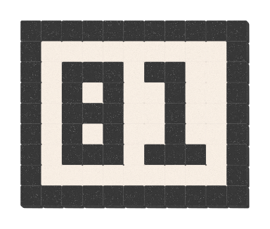 81 - Noir ardoise & Blanc pur