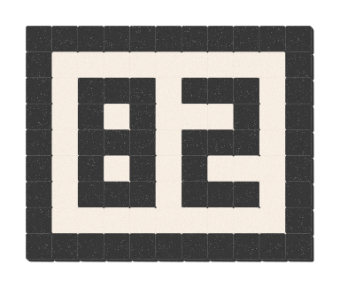 82 - Noir ardoise & Blanc pur