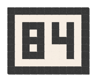 84 - Noir ardoise & Blanc pur
