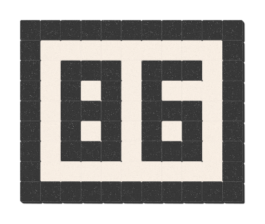 86 - Noir ardoise & Blanc pur
