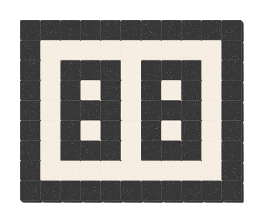 88 - Noir ardoise & Blanc pur