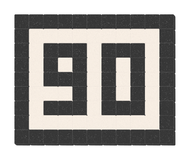 90 - Noir ardoise & Blanc pur