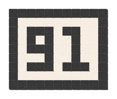 91 - Noir ardoise & Blanc pur