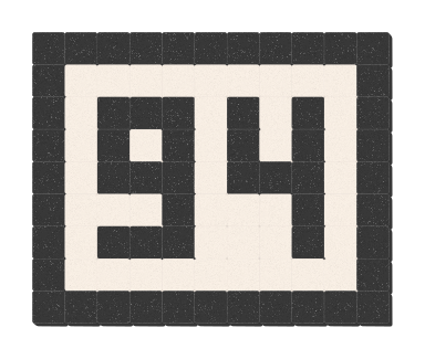 94 - Noir ardoise & Blanc pur