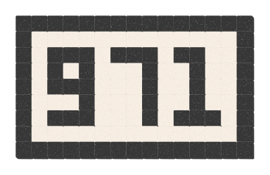 971 - Noir ardoise & Blanc pur