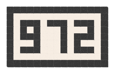 972 - Noir ardoise & Blanc pur