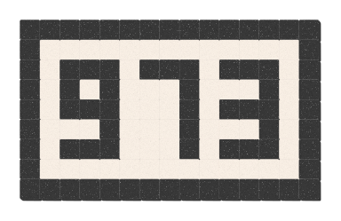 973 - Noir ardoise & Blanc pur