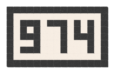 974 - Noir ardoise & Blanc pur