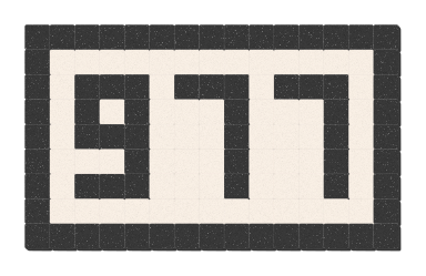 977 - Noir ardoise & Blanc pur