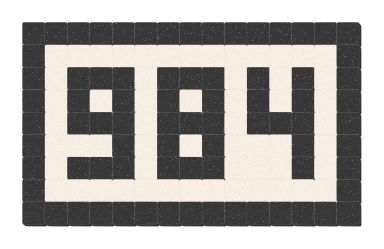 984 - Noir ardoise & Blanc pur