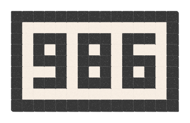 986 - Noir ardoise & Blanc pur