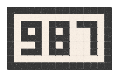 987 - Noir ardoise & Blanc pur