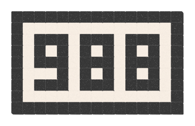 988 - Noir ardoise & Blanc pur