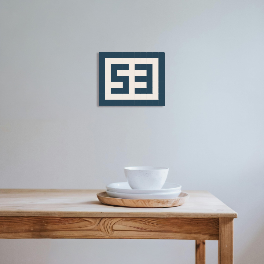 53 - Bleu nuit & Blanc pur
