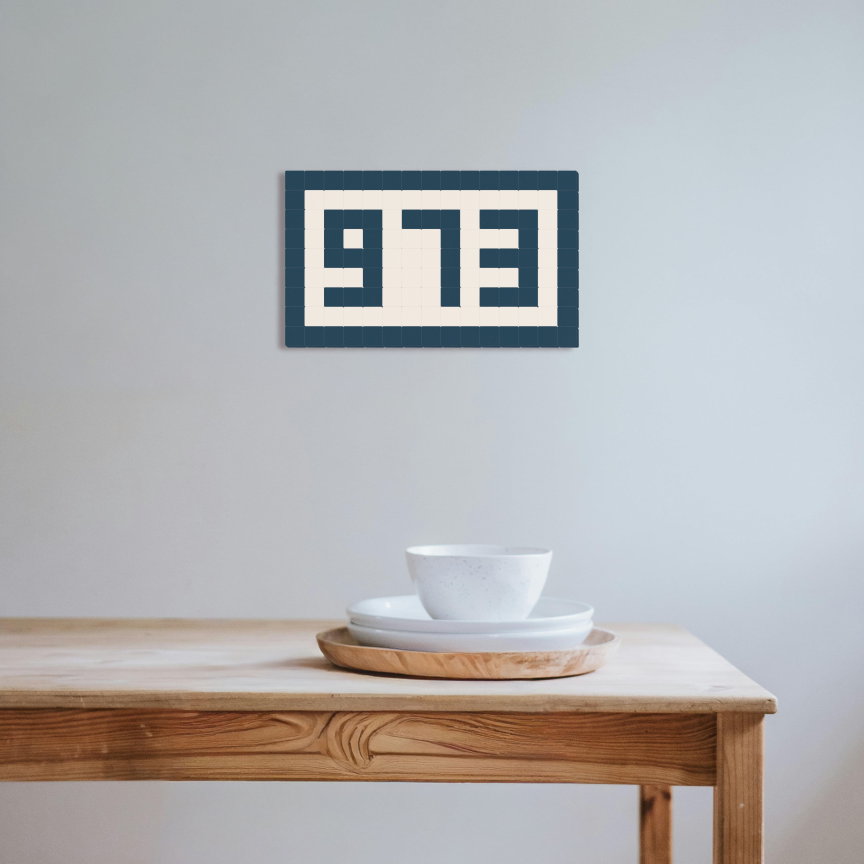 973 - Bleu nuit & Blanc pur