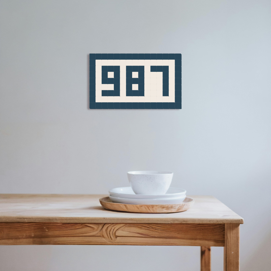 987 - Bleu nuit & Blanc pur